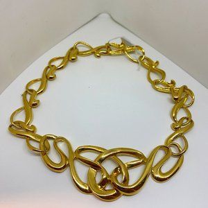 One of A Kind Vintage Gold Plated Choker with Matching Bracelet